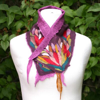 Plum Floral Mini scarf