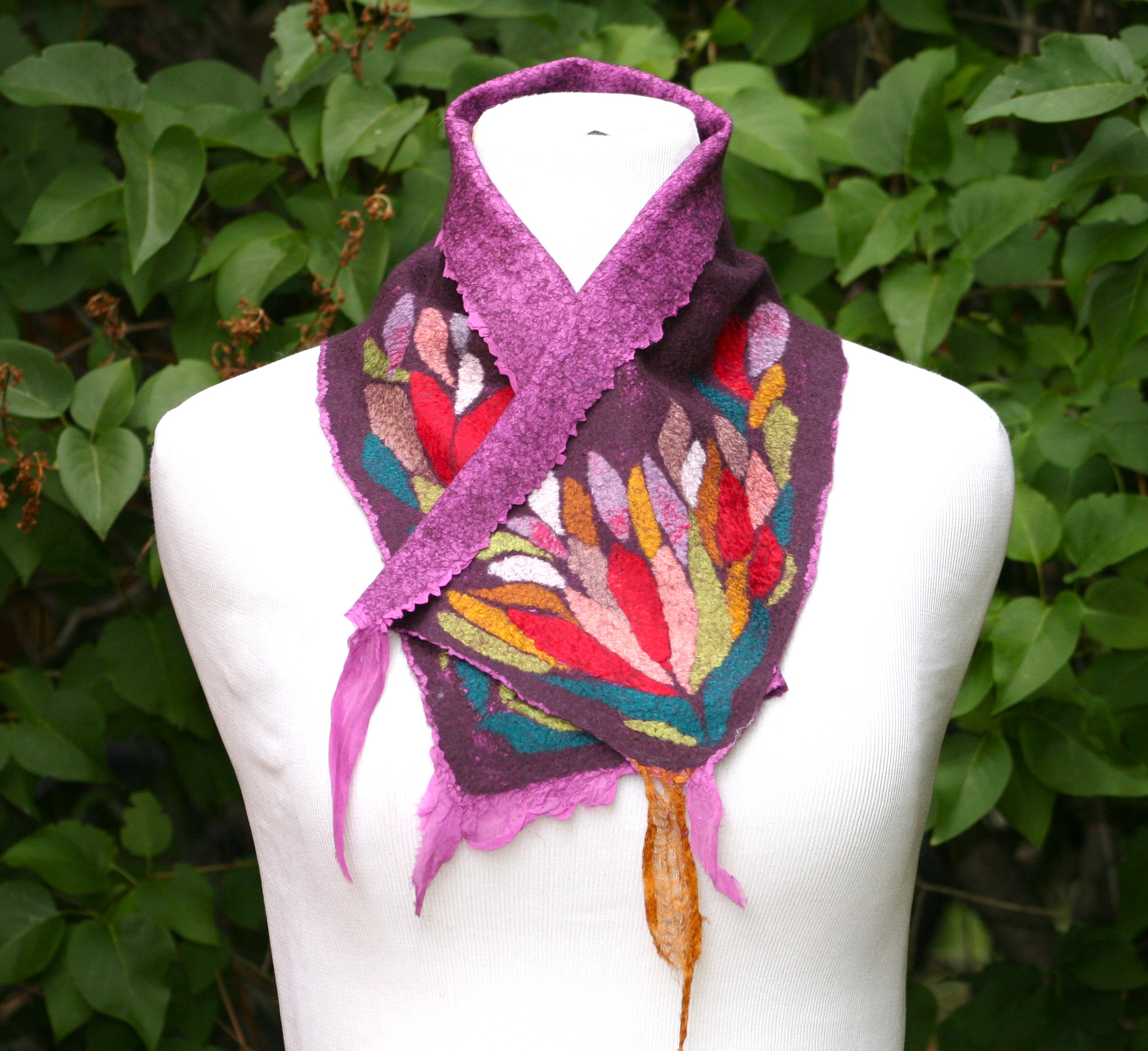 Plum Floral Mini scarf